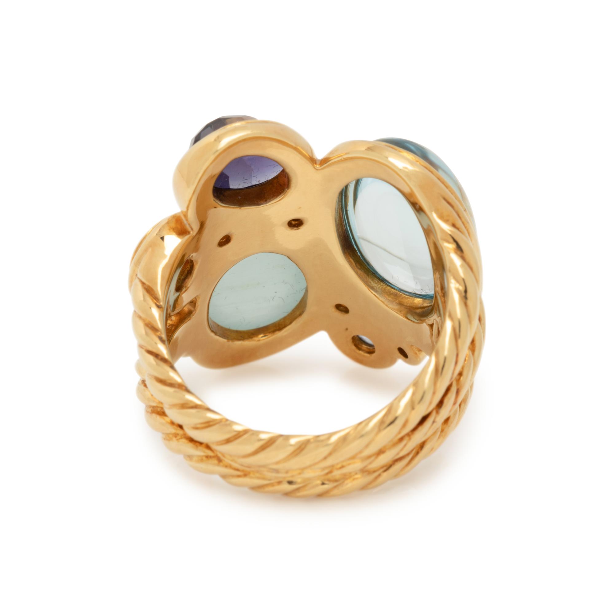 DAVID YURMAN, MULTIGEM AND DIAMOND 'MOSAIC' RING