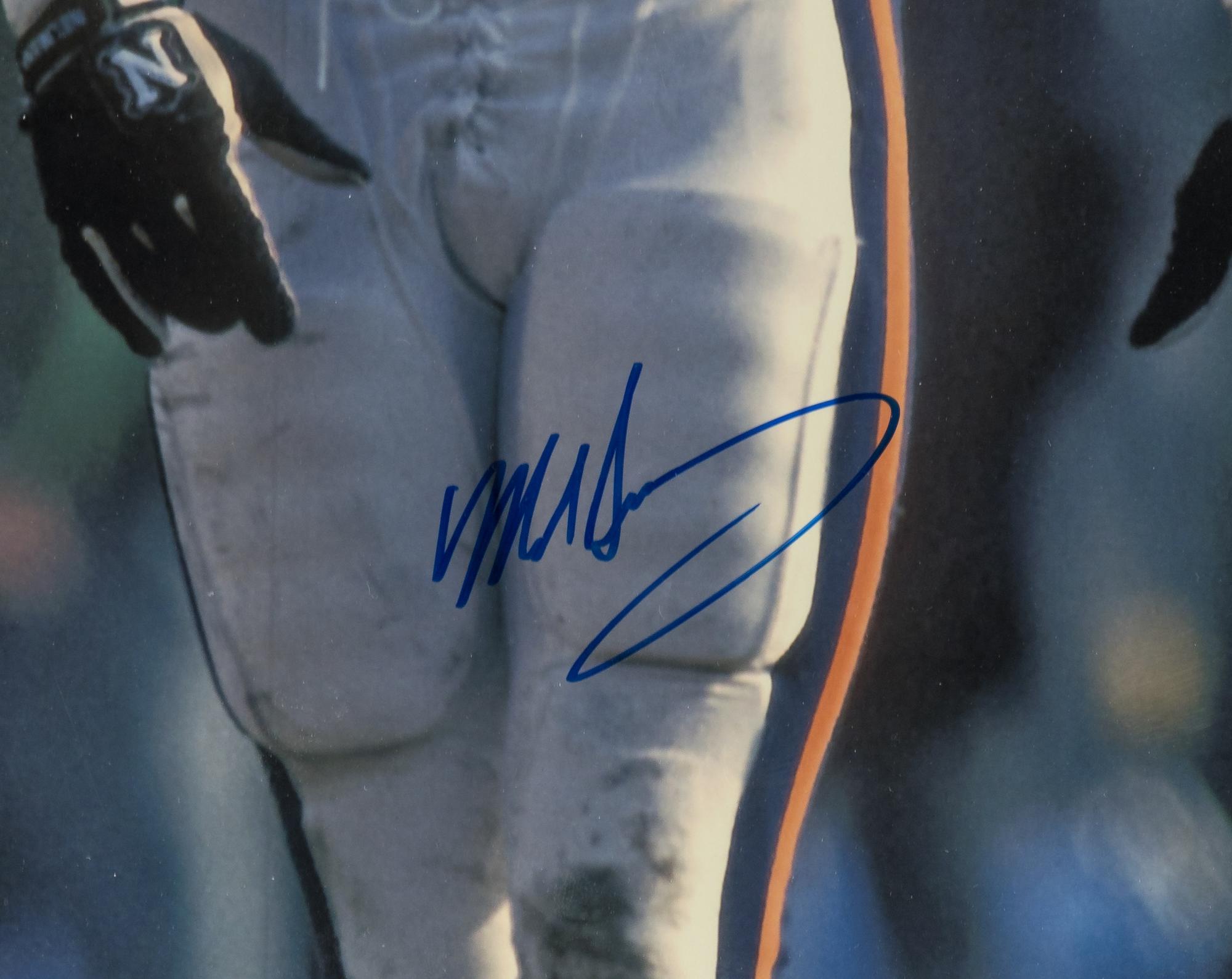 A Group of Mike Singletary Signed Autograph Items Including a Full Sized Helmet