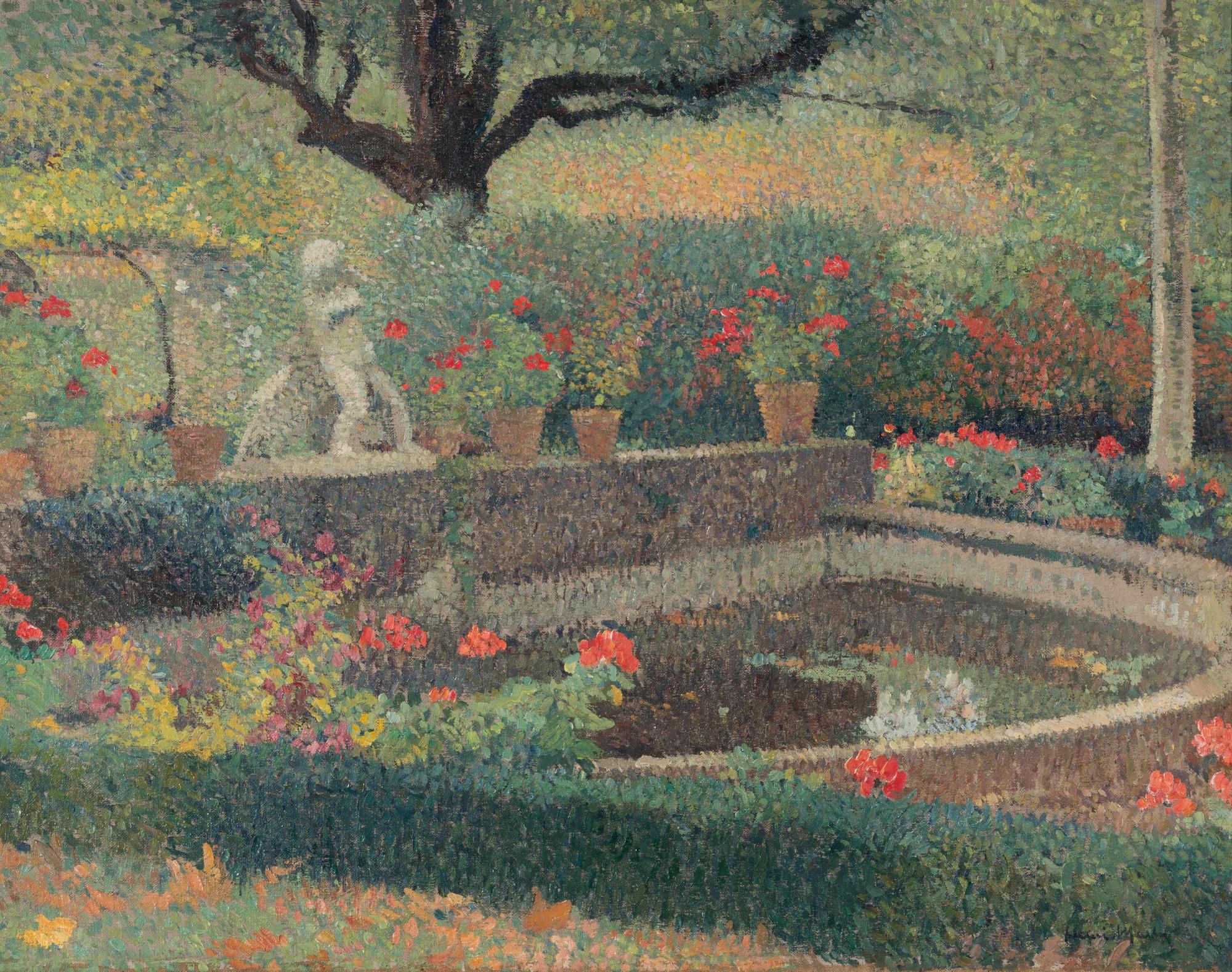 Bassin et Fleurs (Le Grand Basin de Marquayrol) ; with Landscape Study on the reverse (A Double-Sided Work)