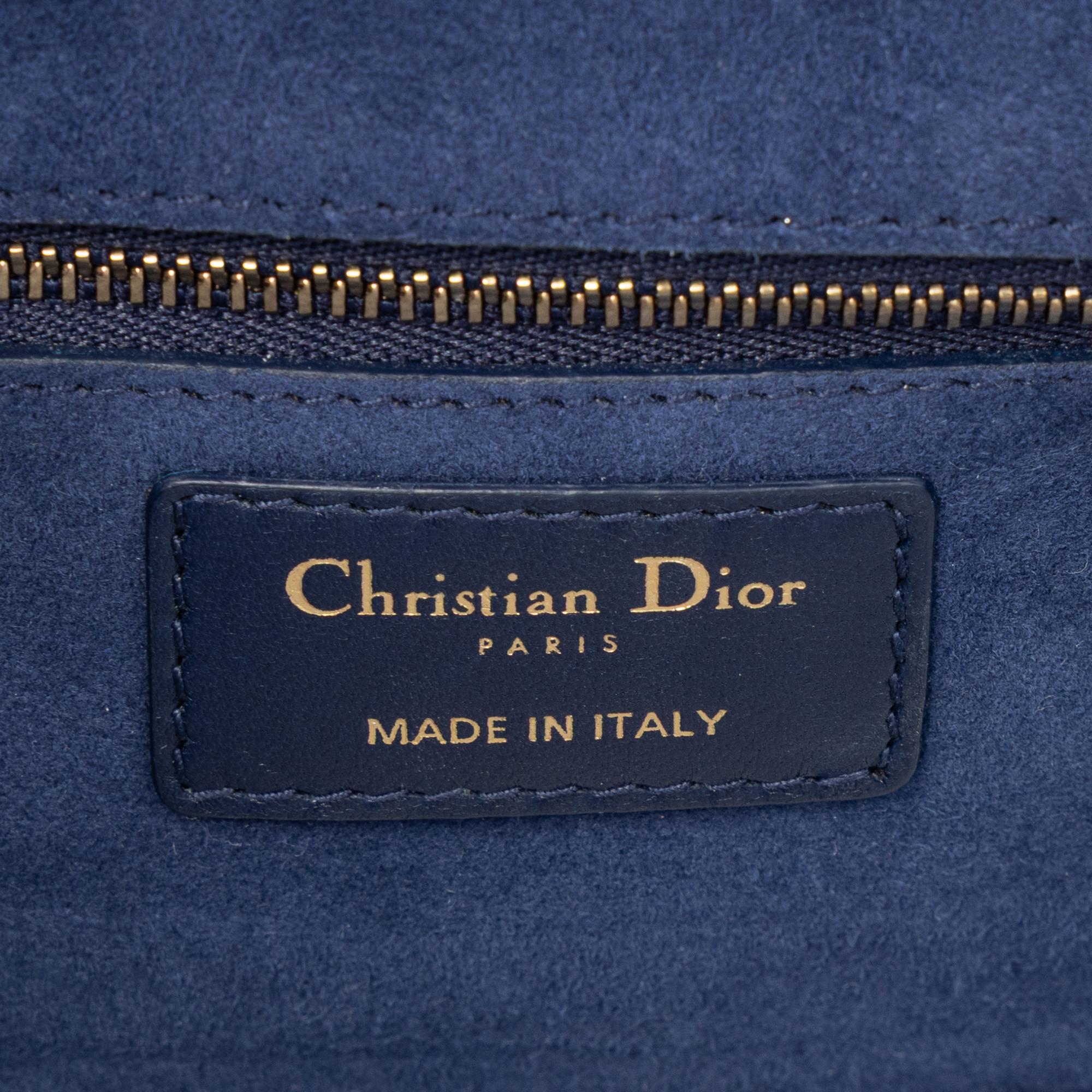 CHRISTIAN DIOR, NAVY DIORADDICT FLAP BAG