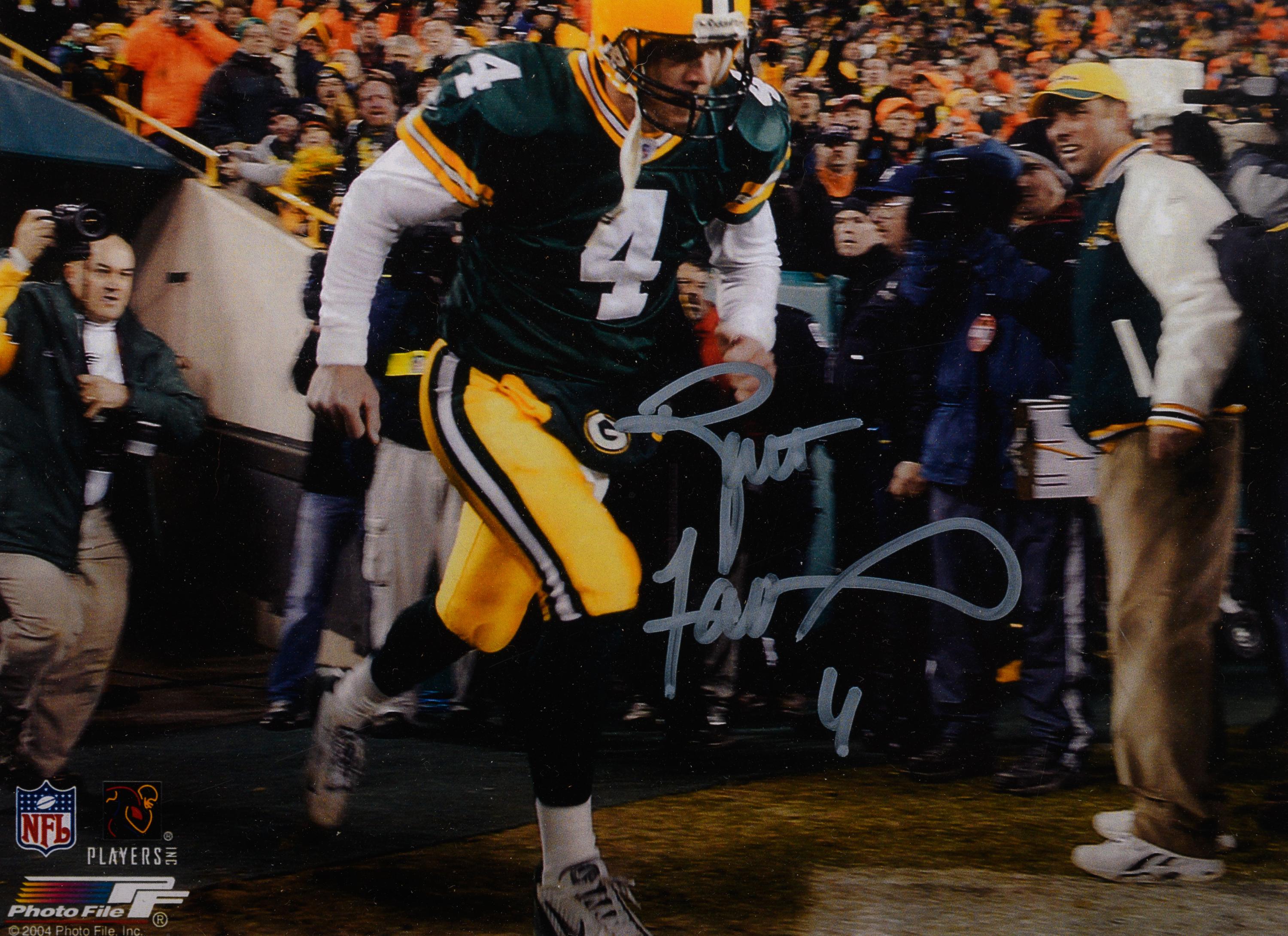 A Group of Brett Favre Signed Green Bay Packers Items,