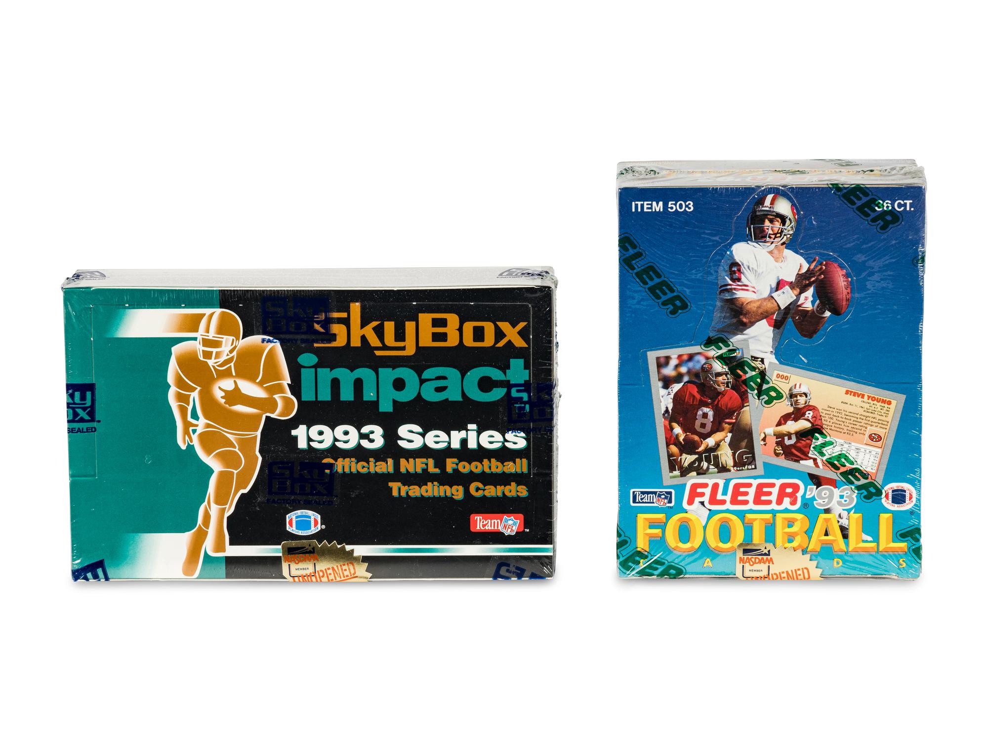 A Large Group of 1990s Unopened Football Card Boxes