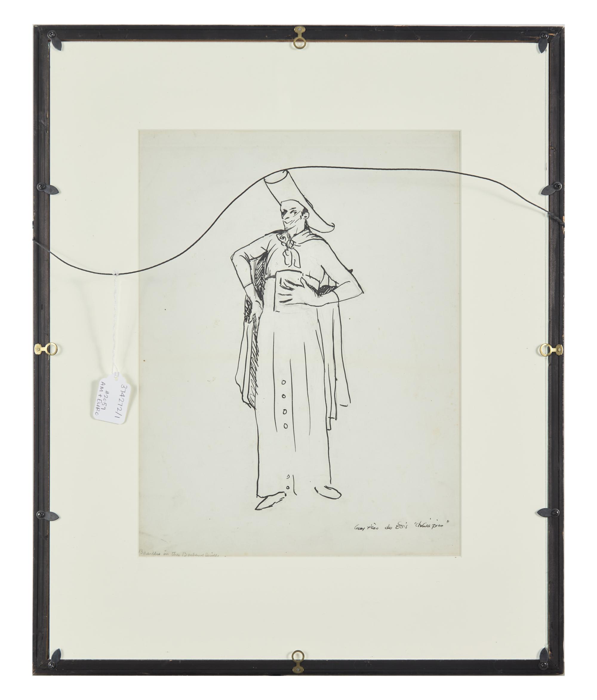 Fat Man with Cigar; and Portrait of Chaliapin in Barber of Seville (a double-sided work), 1908