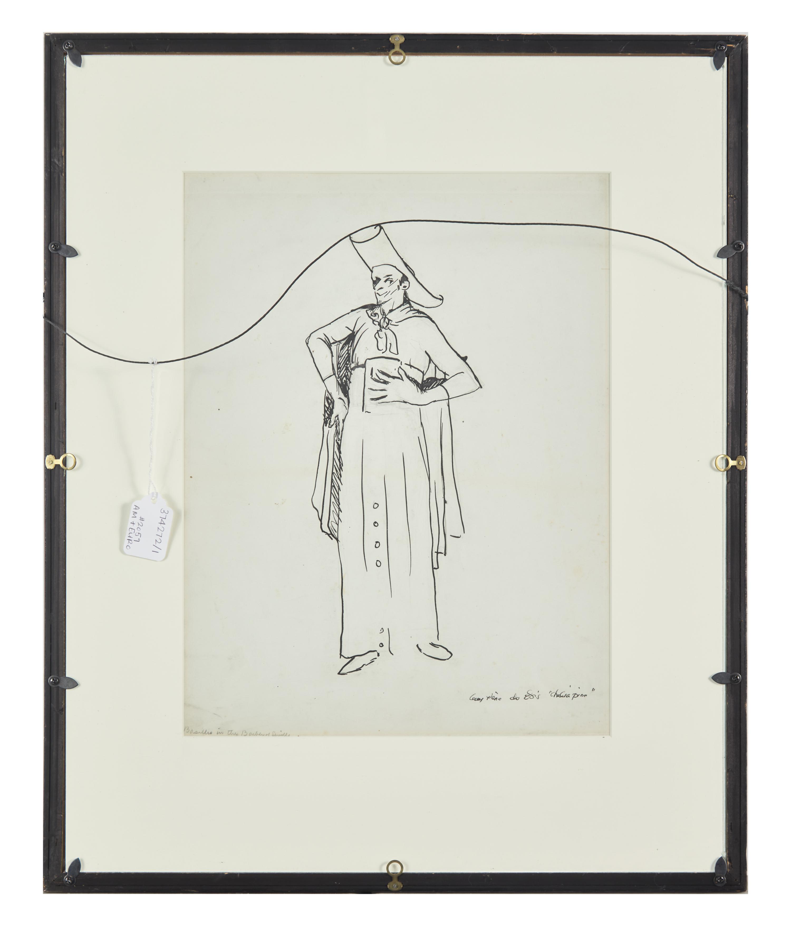 Fat Man with Cigar; and Portrait of Chaliapin in Barber of Seville (a double-sided work), 1908