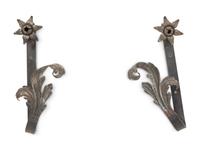 Two Pairs of Wrought Iron Curtain Tiebacks