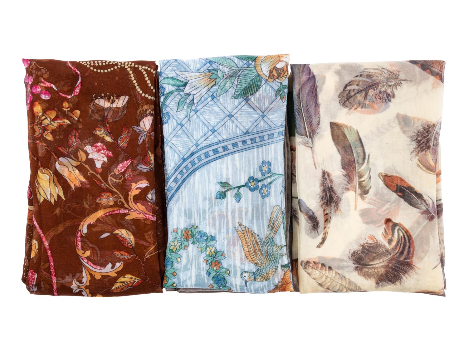 Three Hermès 90cm Silk Chiffon Scarves