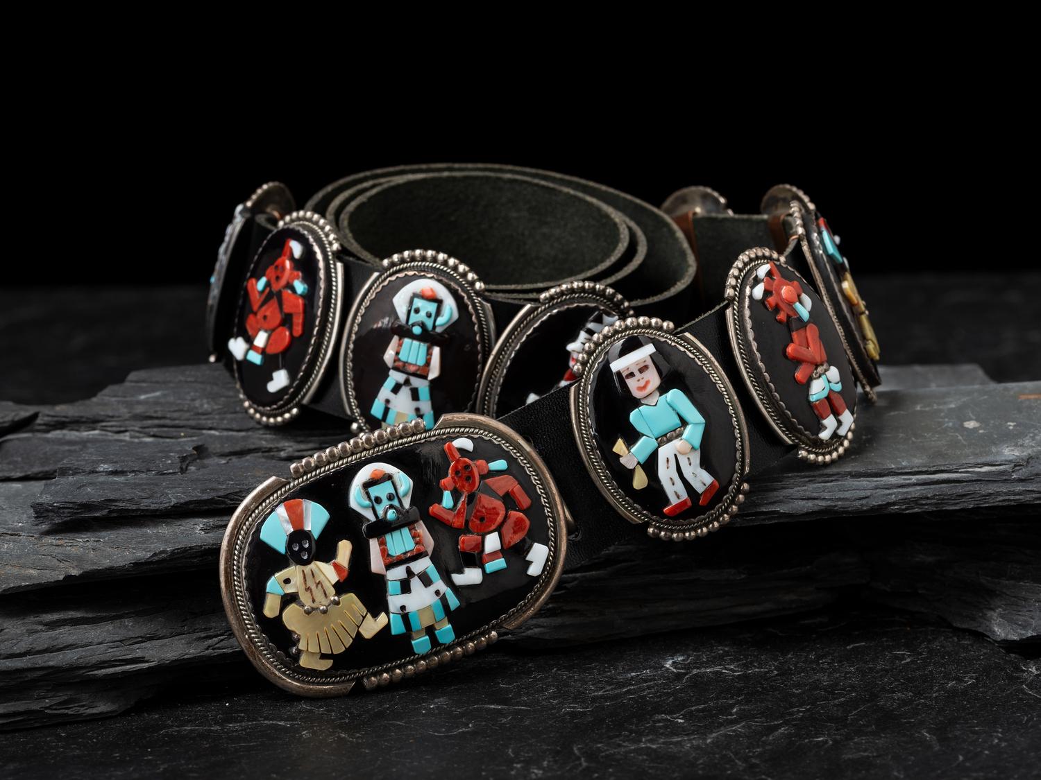 Mosaic Inlay Katsina Concha Belt