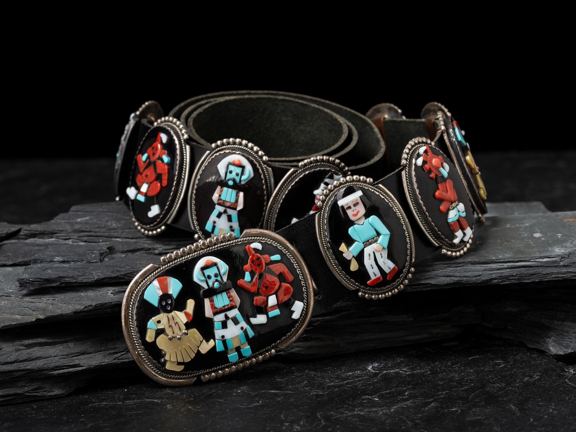 Mosaic Inlay Katsina Concha Belt