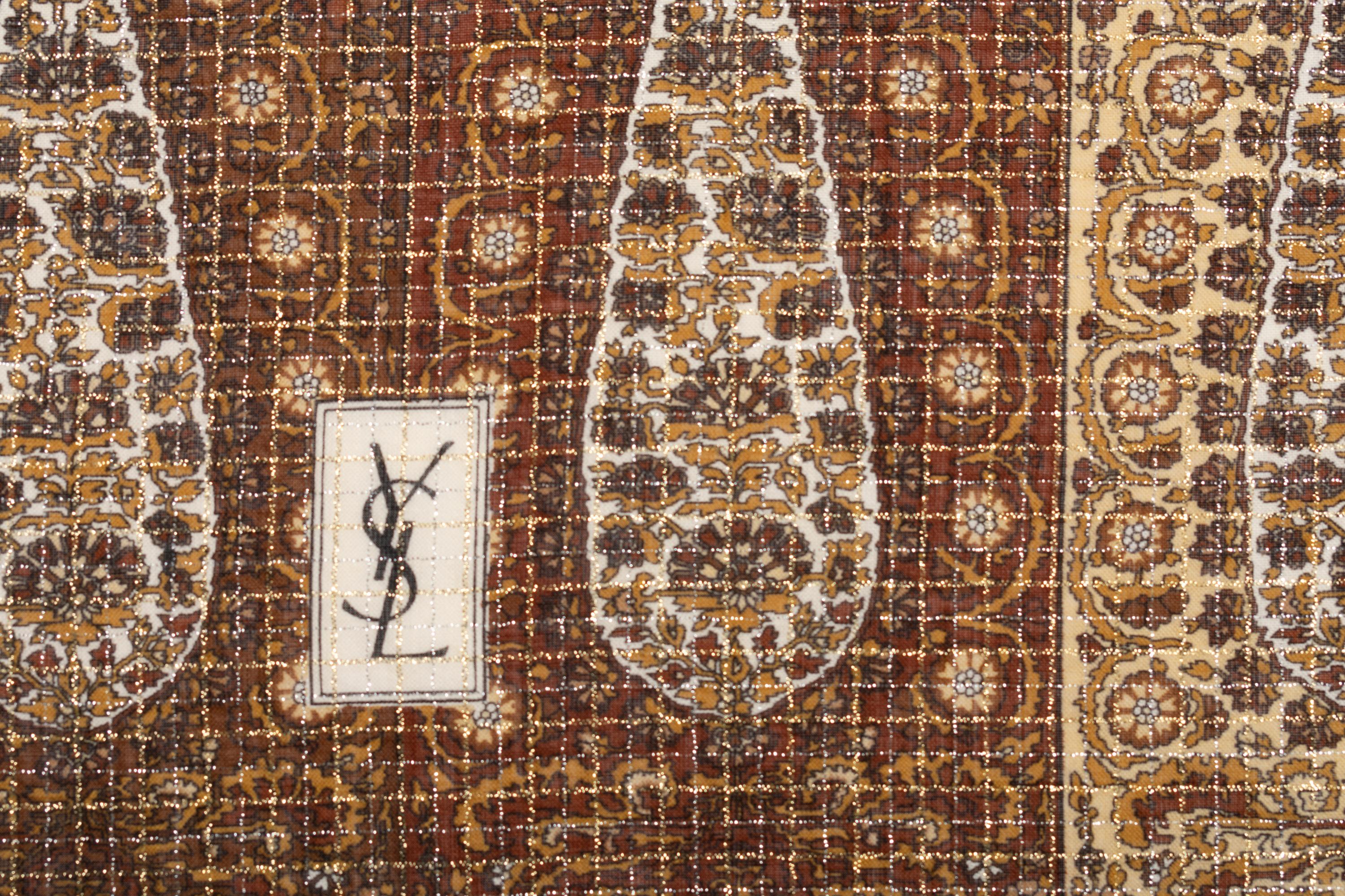 Two Designer Scarves: One Yves Saint Laurent and One Oscar de la Renta