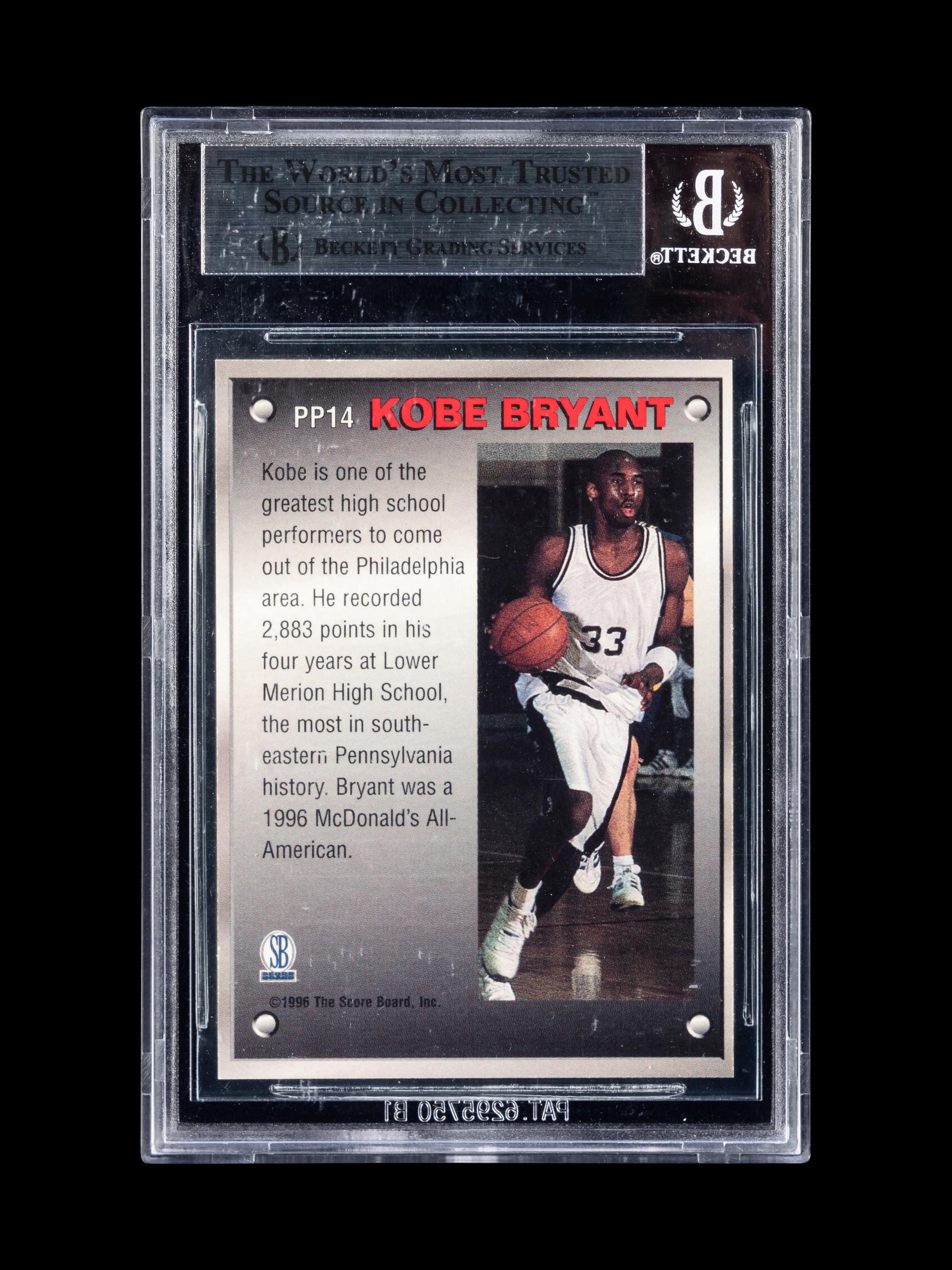 A Group of 1996-97 Score Board Autographed BK Pure Performance Kobe Bryant Rookie Basketball Cards No. PP14 (BGS 8.5 NM+); No. PP14 Gold (SGC 9 MINT)