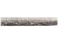 [FAIRS & EXPOS]. A group of 2 items involving Chicago World's Fairs, incl. 1893 souvenir textile and 1934 panoramic photograph.