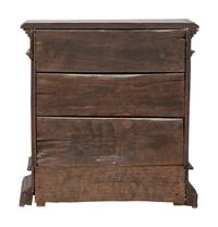 A Continental Floral Carved Walnut Diminutive Chest