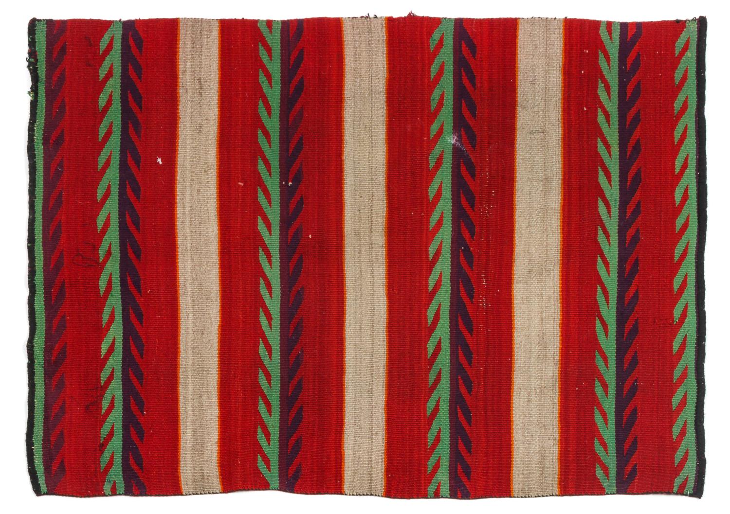 Navajo Banded Blanket 43 1/2 x 42 inches