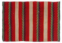 Navajo Banded Blanket 43 1/2 x 42 inches