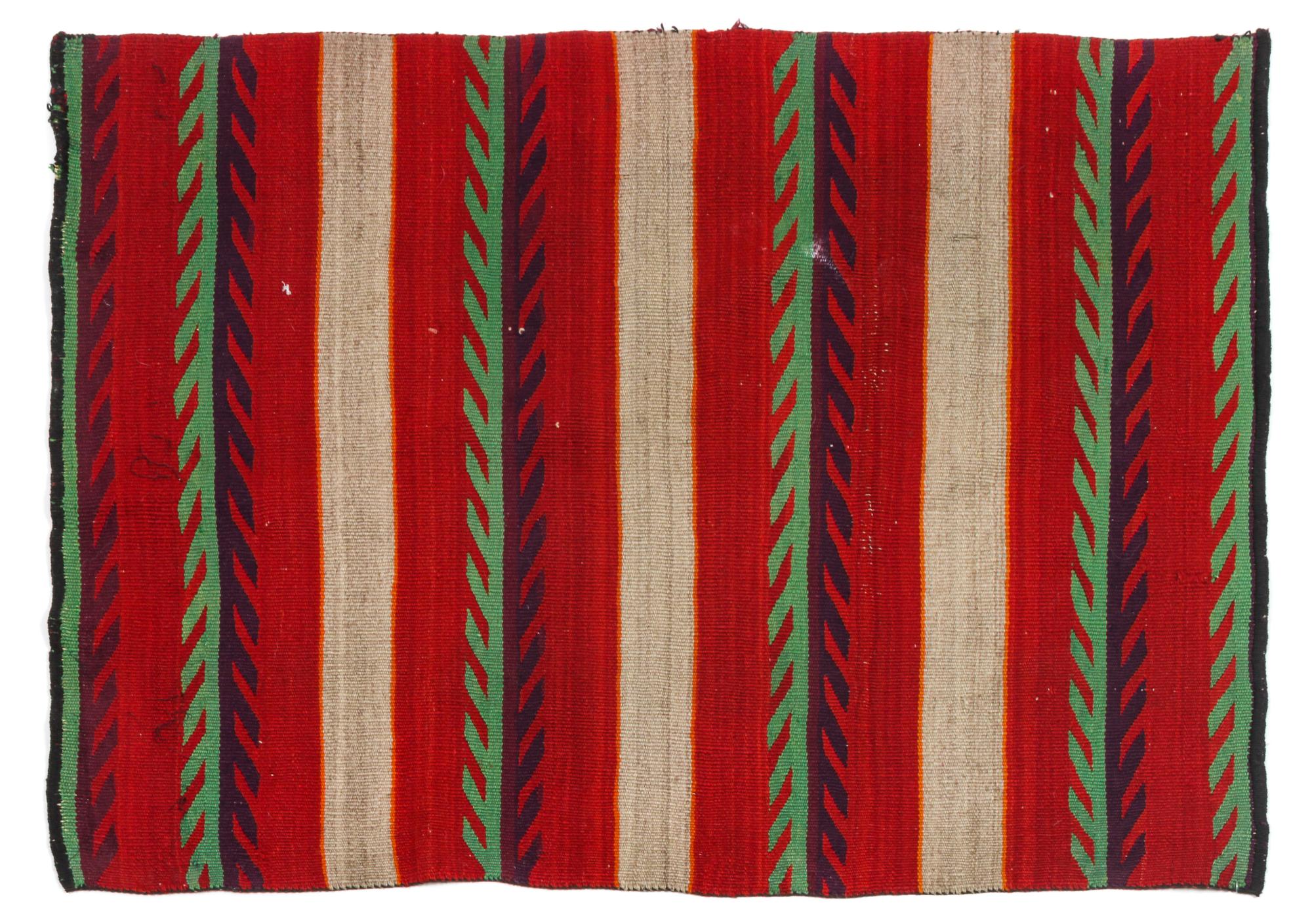Navajo Banded Blanket 43 1/2 x 42 inches
