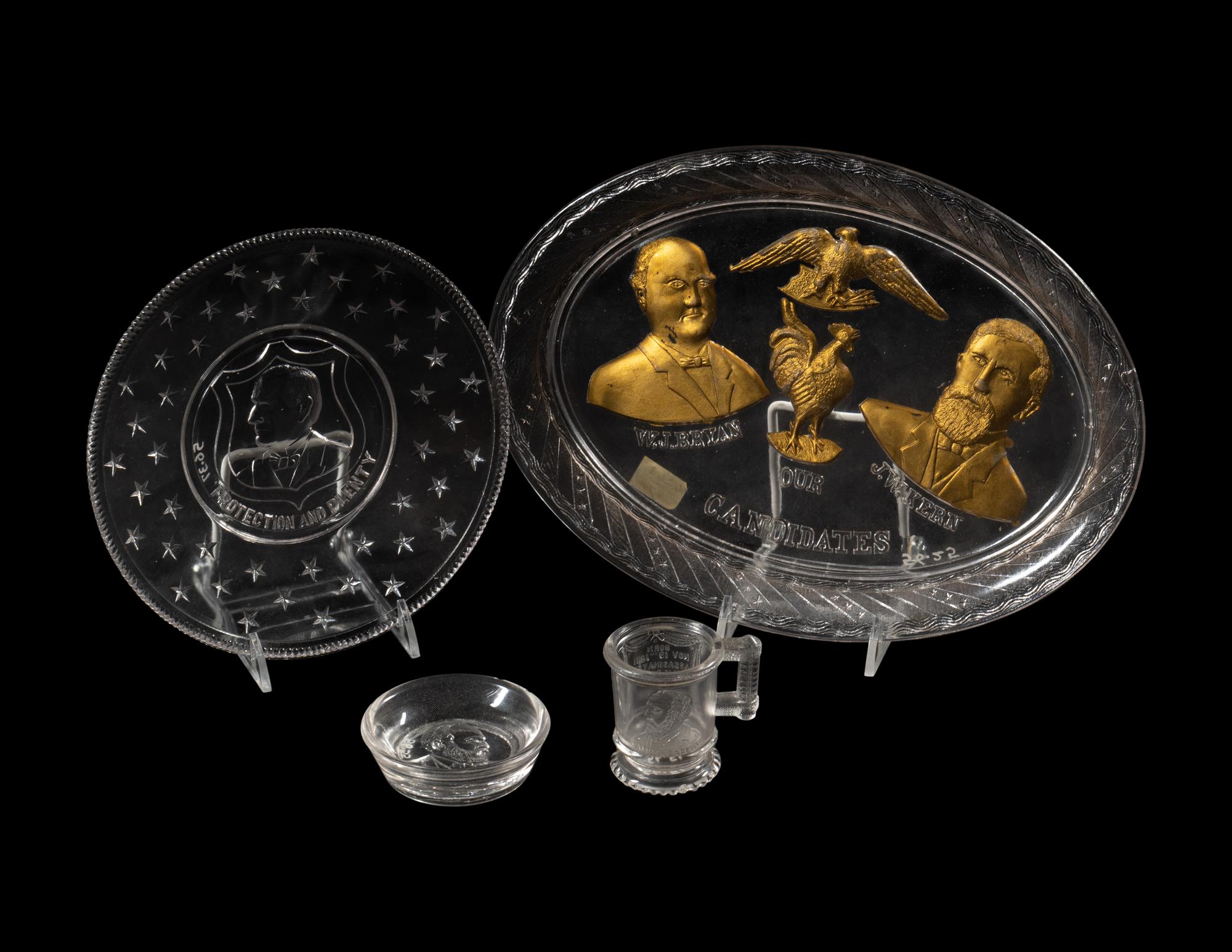 A Collection of United States Political and Public Figure-Related Glass Articles