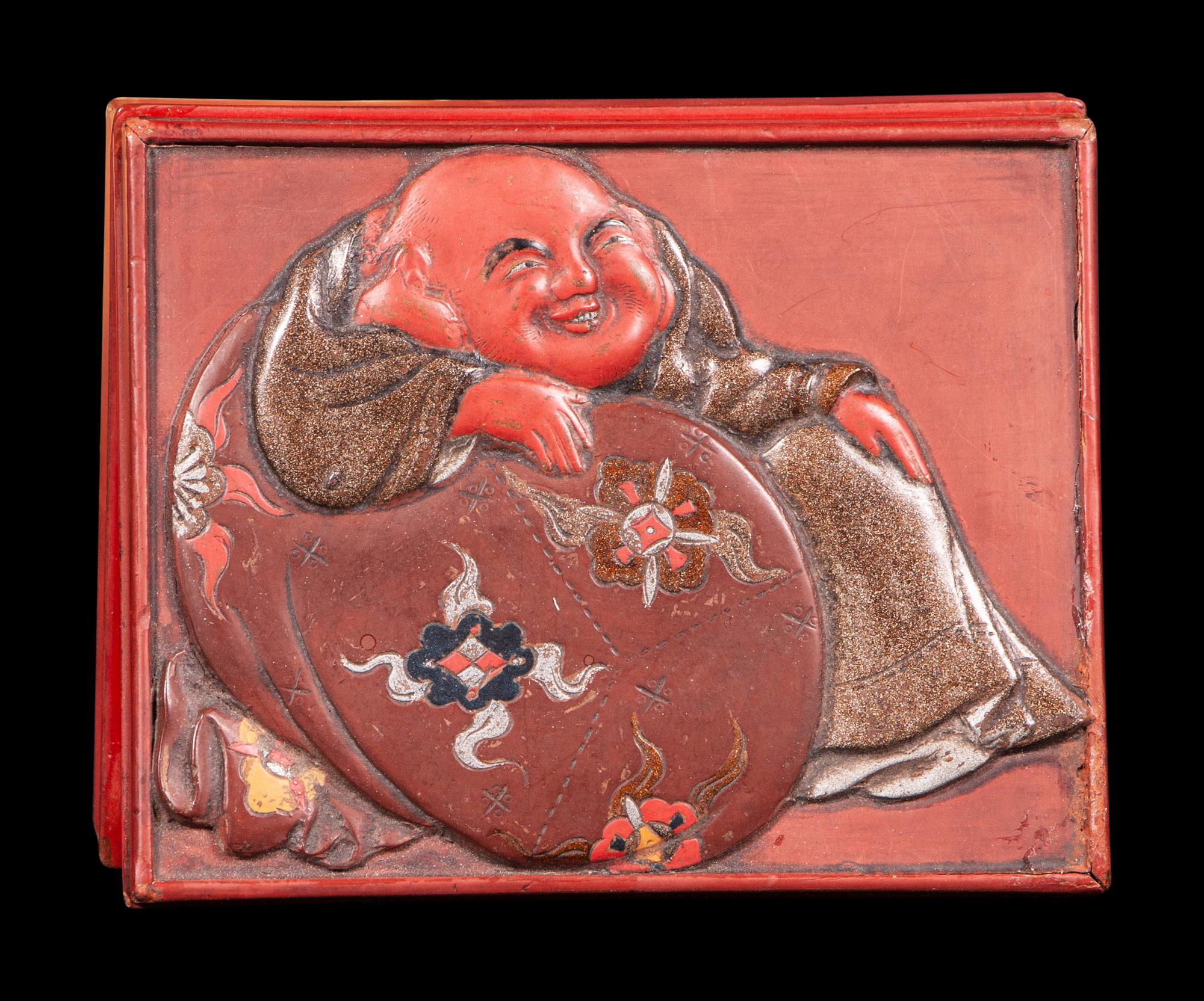 Six Japanese Covered Boxes and A Chinese Export Silver Hinged Box