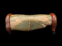 A Chinese Celadon Jade Pillow