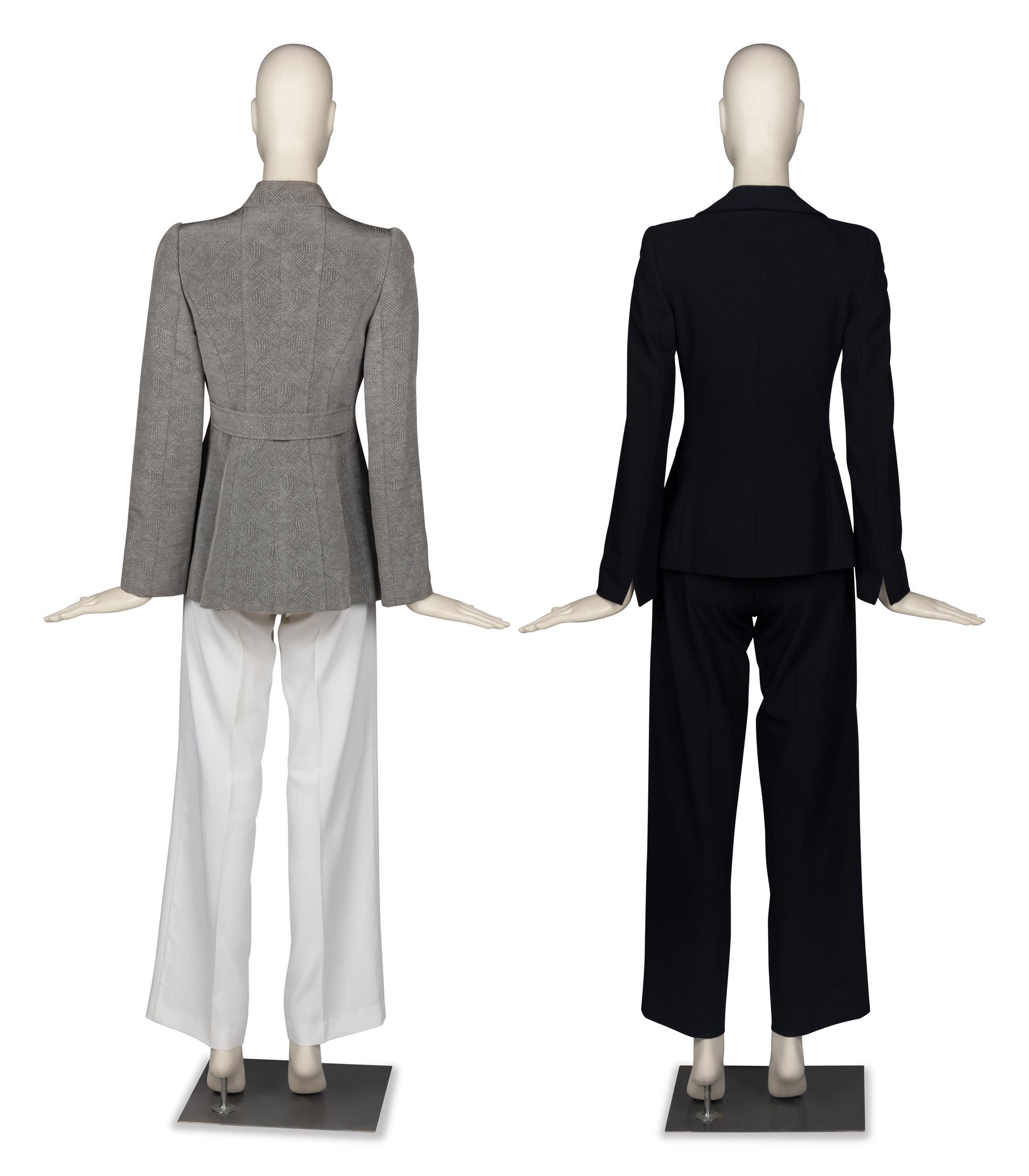 Two Giorgio Armani Black Label Pant Suits