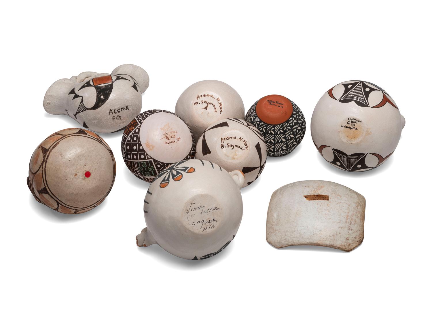 Group of Assorted Acoma and Laguna Pottery