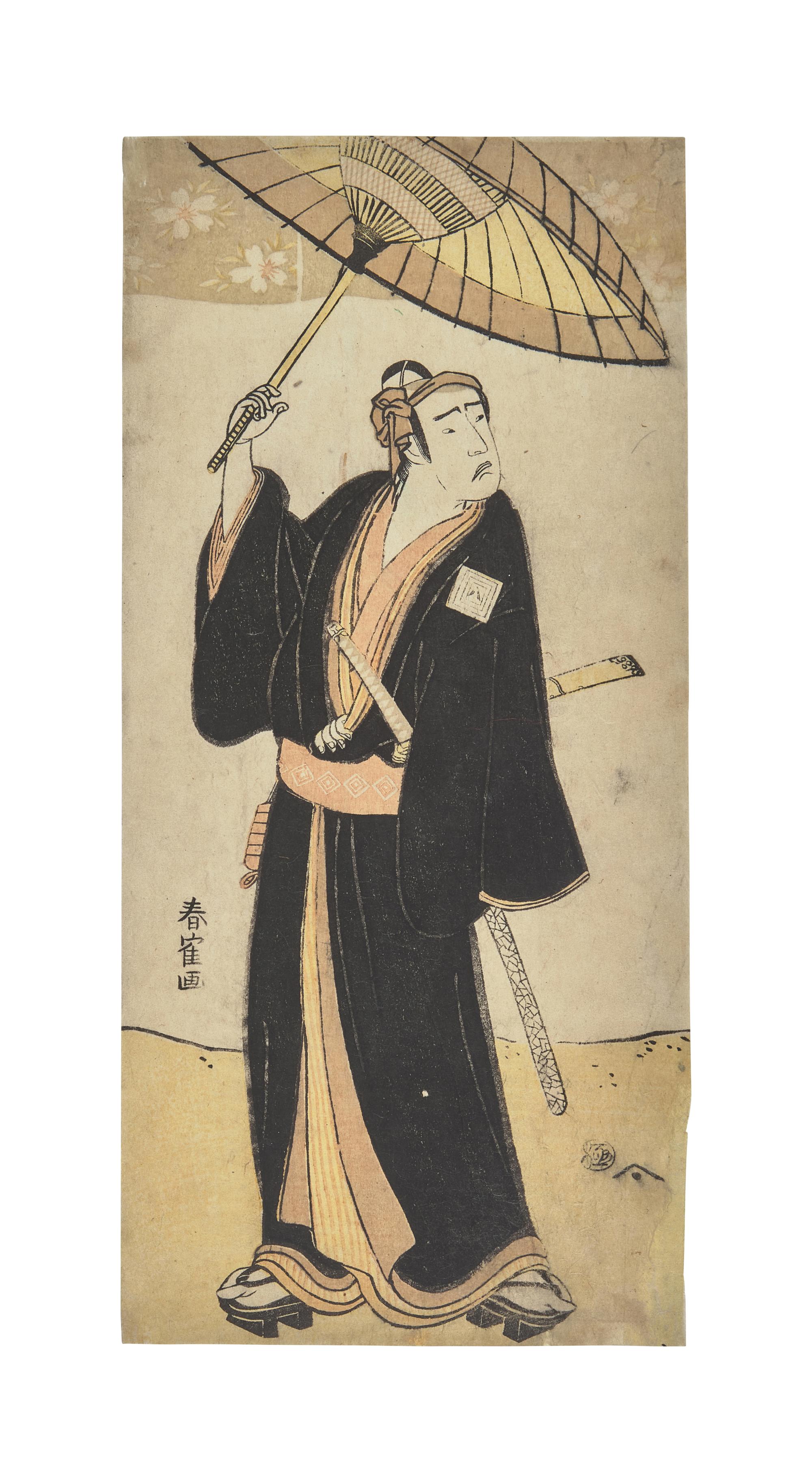 Six 18th and early 19th Century Japanese Woodblock Prints Depicting Actors