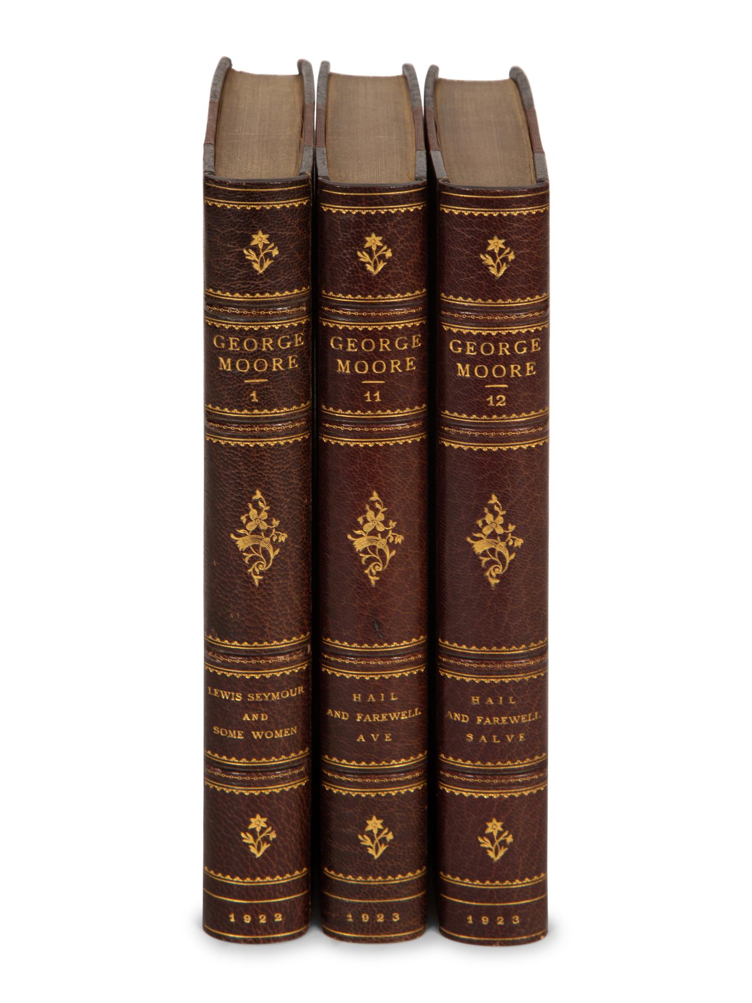 BINDINGS: The Collected Works of George Moore , The Carra Edition, 21 Volumes