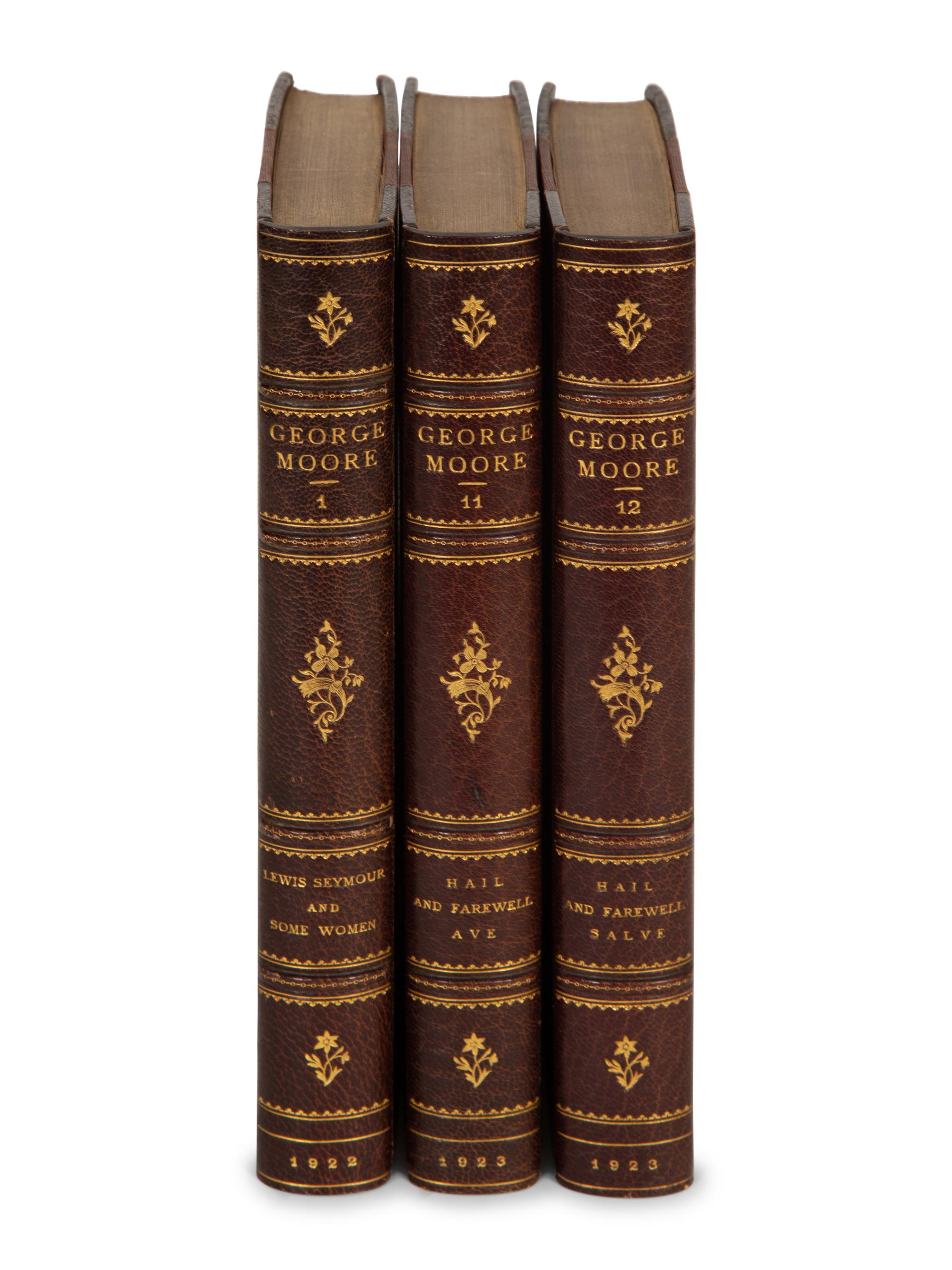 BINDINGS: The Collected Works of George Moore , The Carra Edition, 21 Volumes