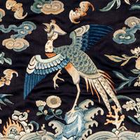 Three Chinese Embroidered Silk 'Pheasant' Civil Official's Rank Badges, Buzi, 19th Century 清中晚期 織綉二品文官錦鷄補子三幅