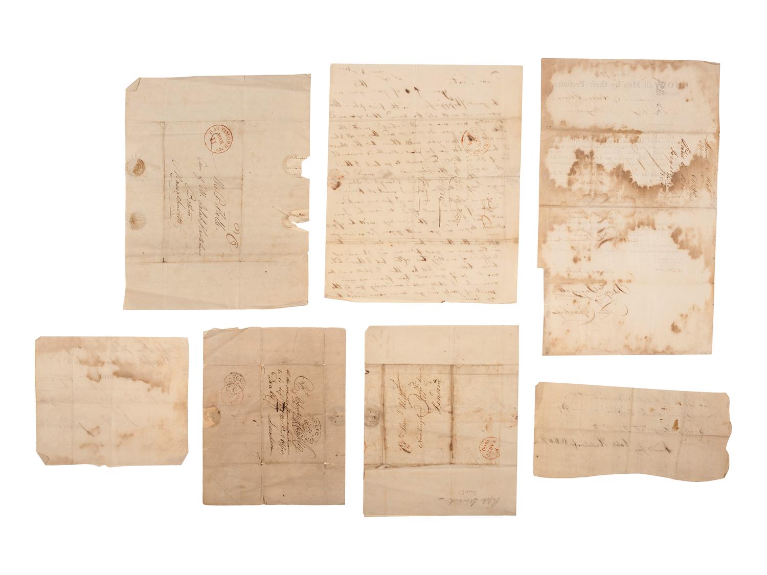 [SHIPPING & COMMERCE]. Documents and correspondence involving a Massachusetts sea captain.
