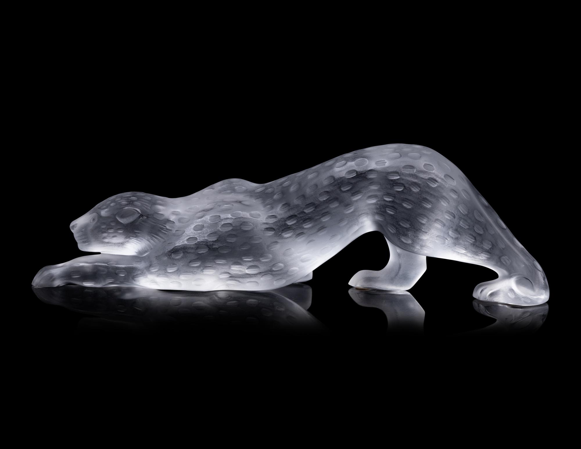 A Lalique Zeila Panther Sculpture