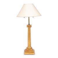 A Giltwood Column-Form Table Lamp