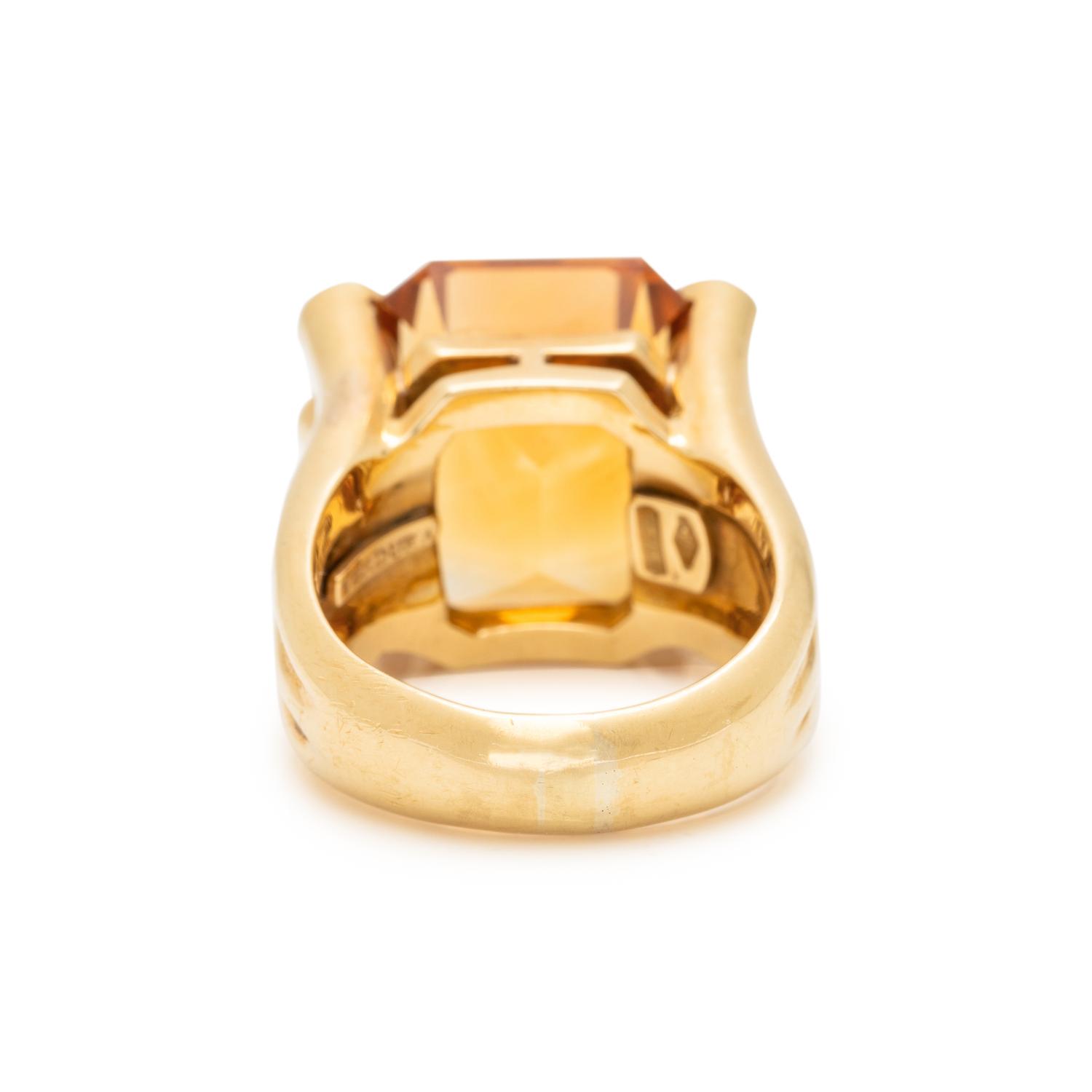 VERDURA, CITRINE AND DIAMOND RING