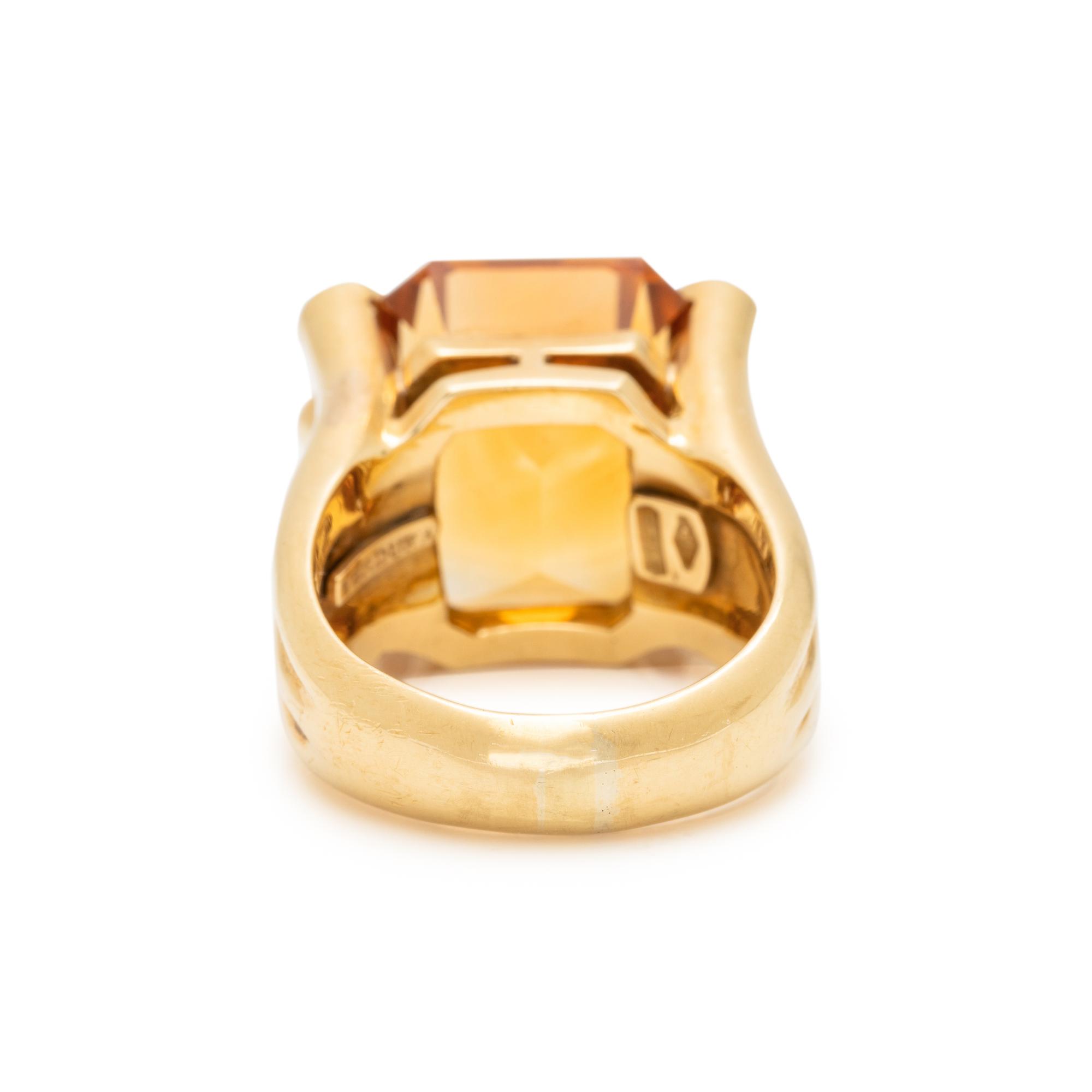 VERDURA, CITRINE AND DIAMOND RING
