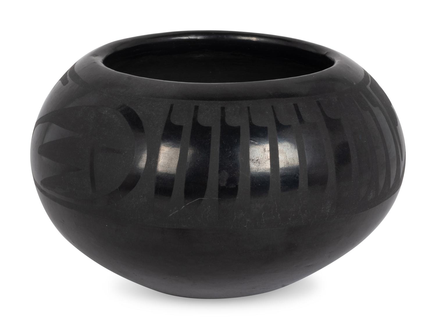 Blackware Pottery Jar 1943-1956