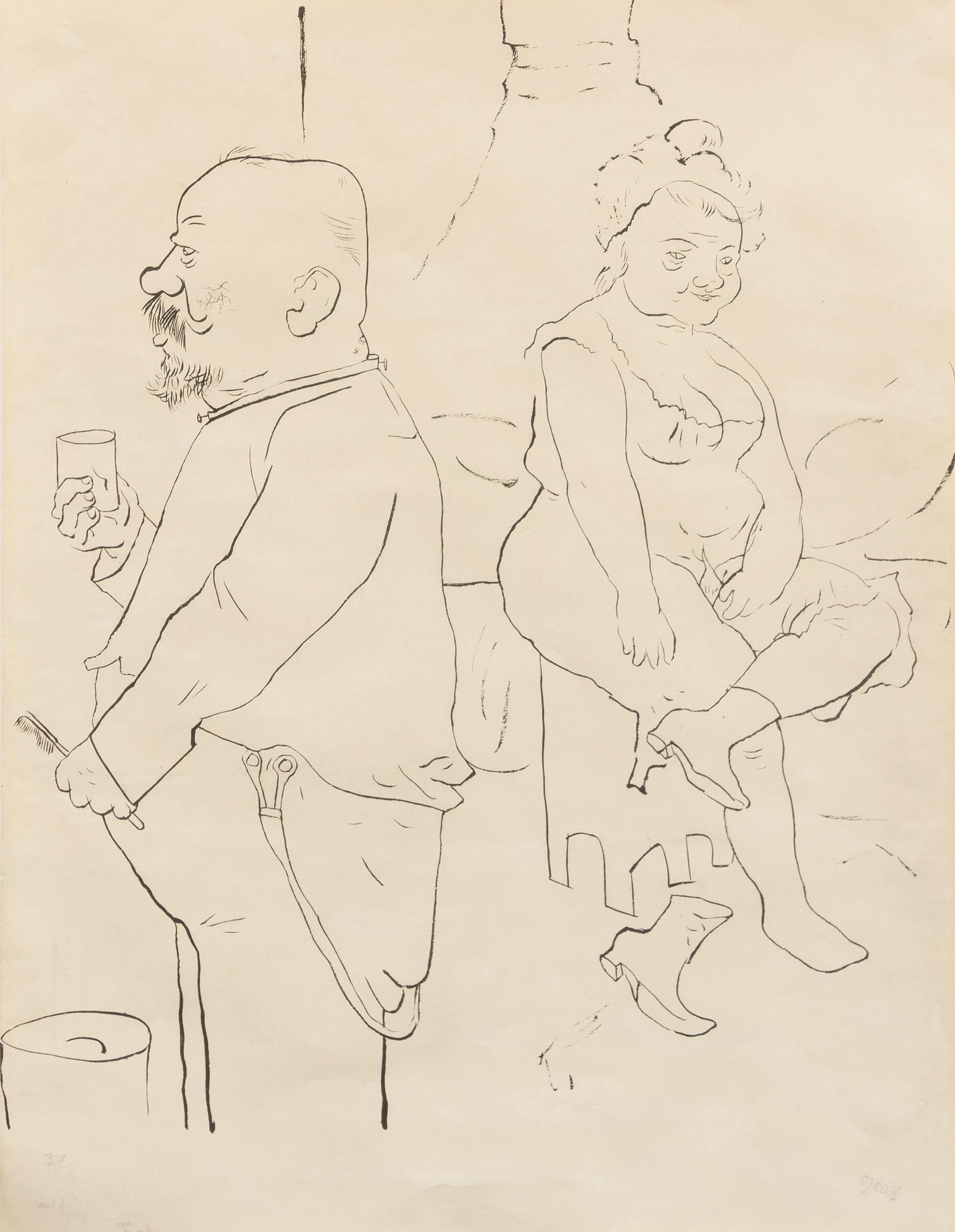 George Grosz, (German, 1893-1959), Zu Hause (Mammi und Pappi), 1922