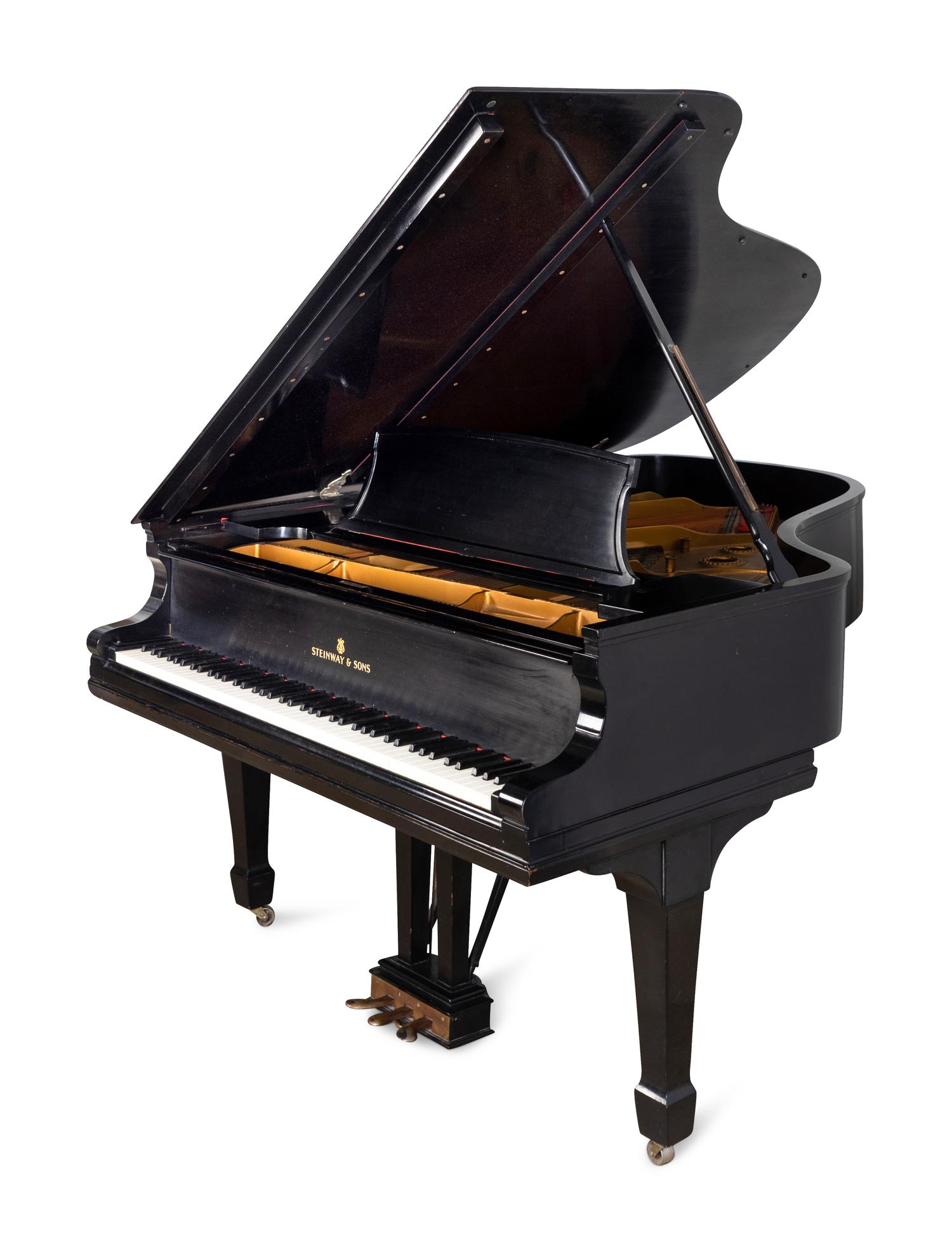 A Steinway & Sons Ebonized Model A Salon Grand Piano