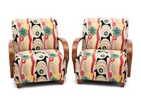 A Pair of Art Deco Style Bentwood Lounge Chairs
