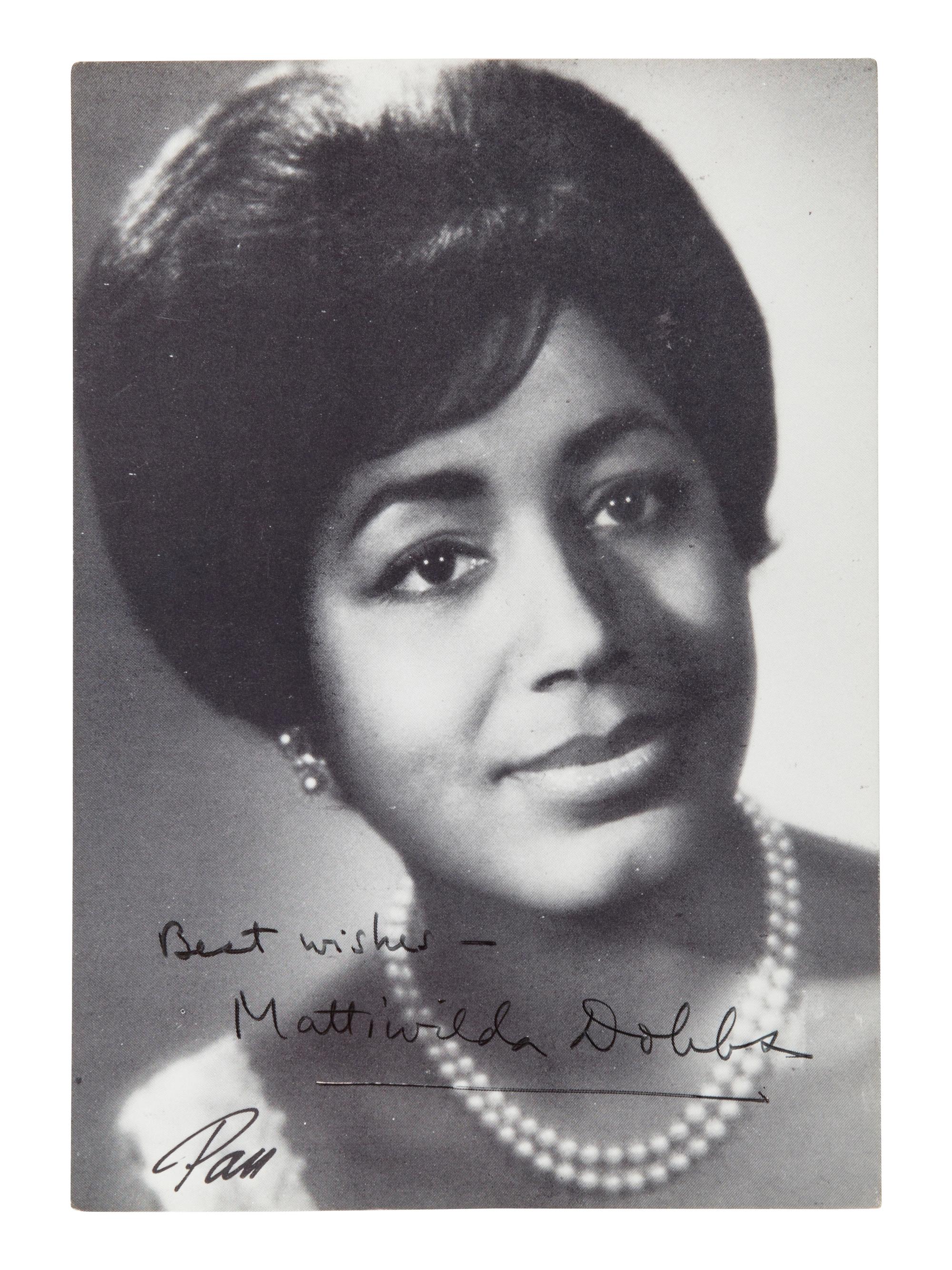 [20TH-CENTURY OPERA SINGERS]. A group of 6 signed photographs or photographic postcards of opera singers from the 1950s-1960s, comprising images of: