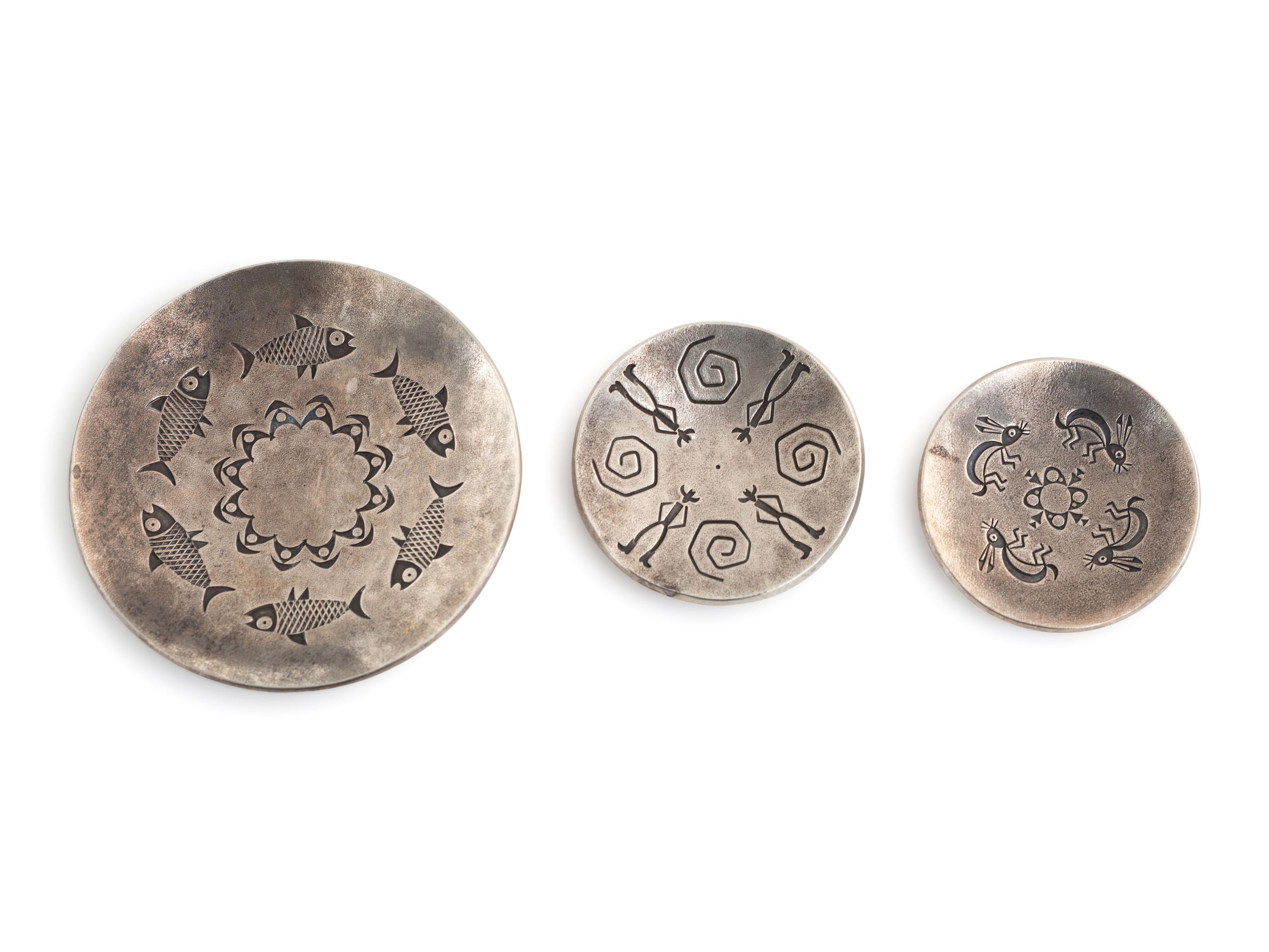 Peshlakai Family Miniature Silver Dishes