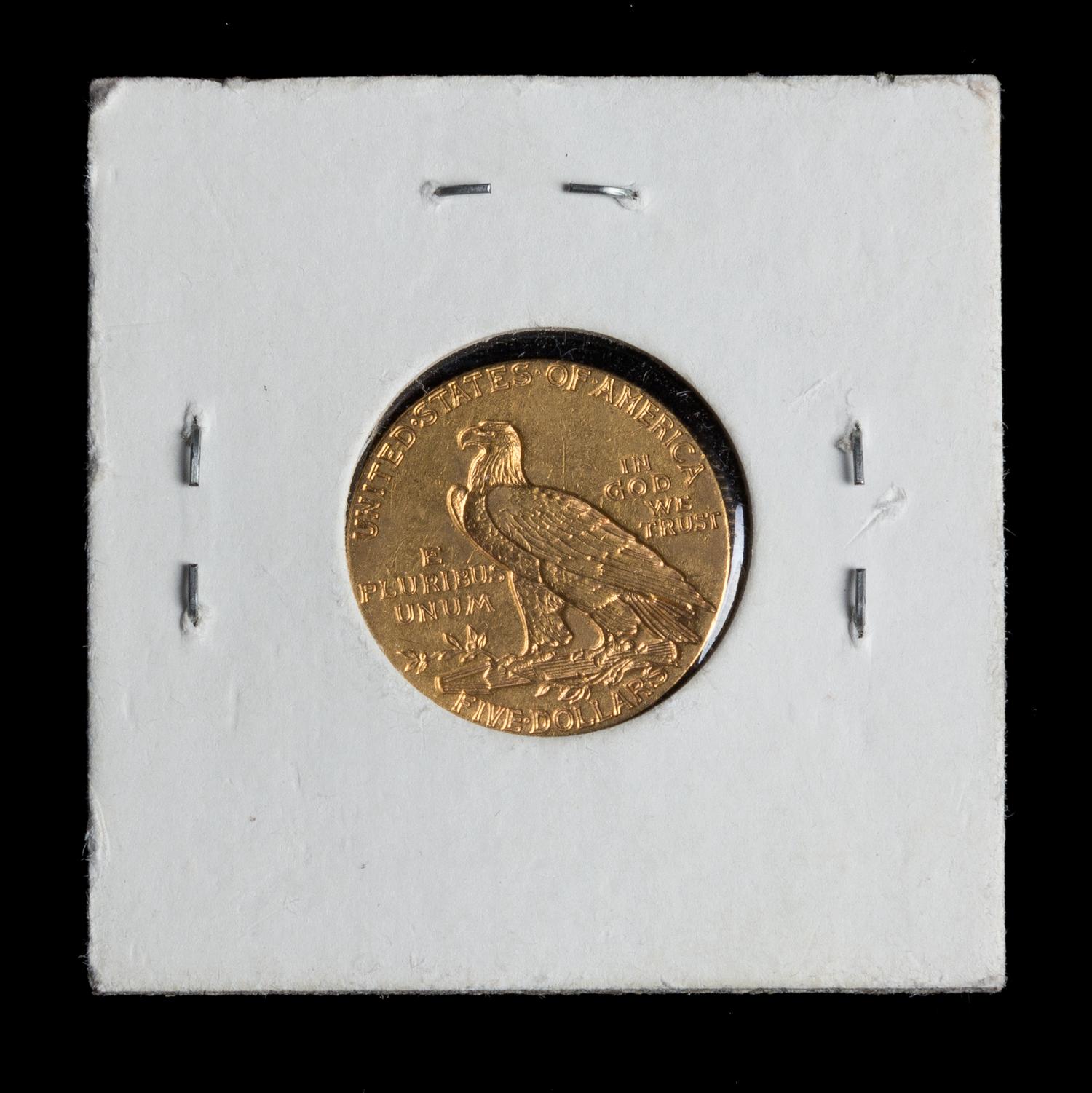 A United States 1909 Indian Head $5 Gold Coin