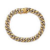 BICOLOR GOLD AND DIAMOND BRACELET