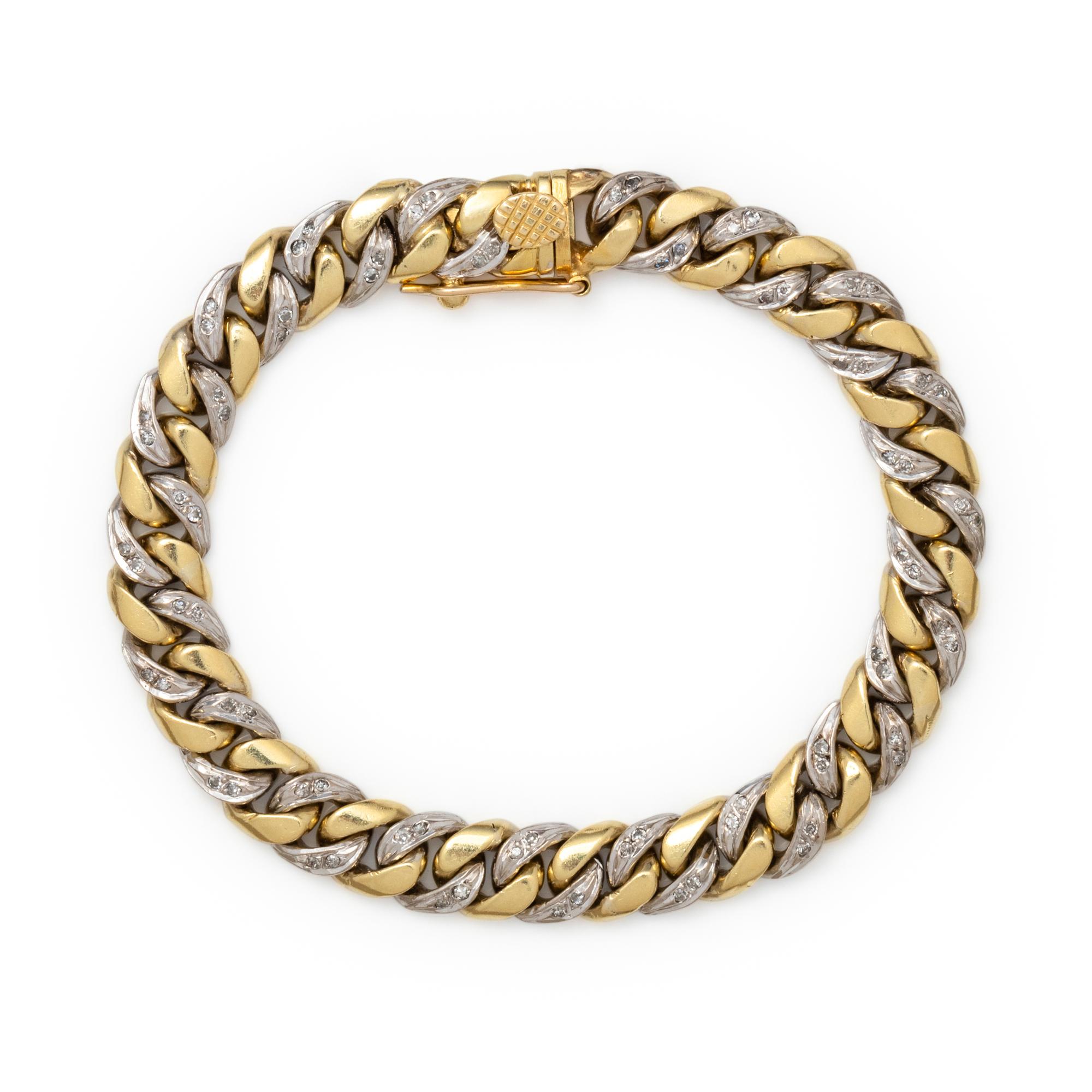BICOLOR GOLD AND DIAMOND BRACELET
