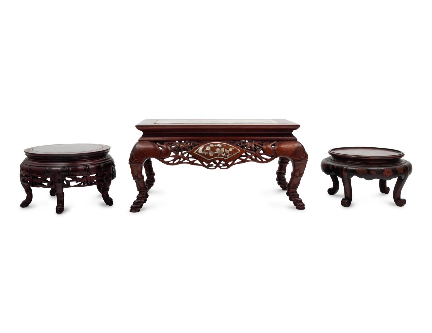 Three Chinese Hardwood Stands