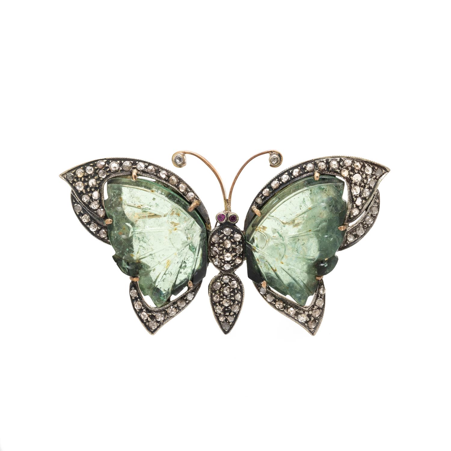 MULTIGEM BUTTERFLY BROOCH