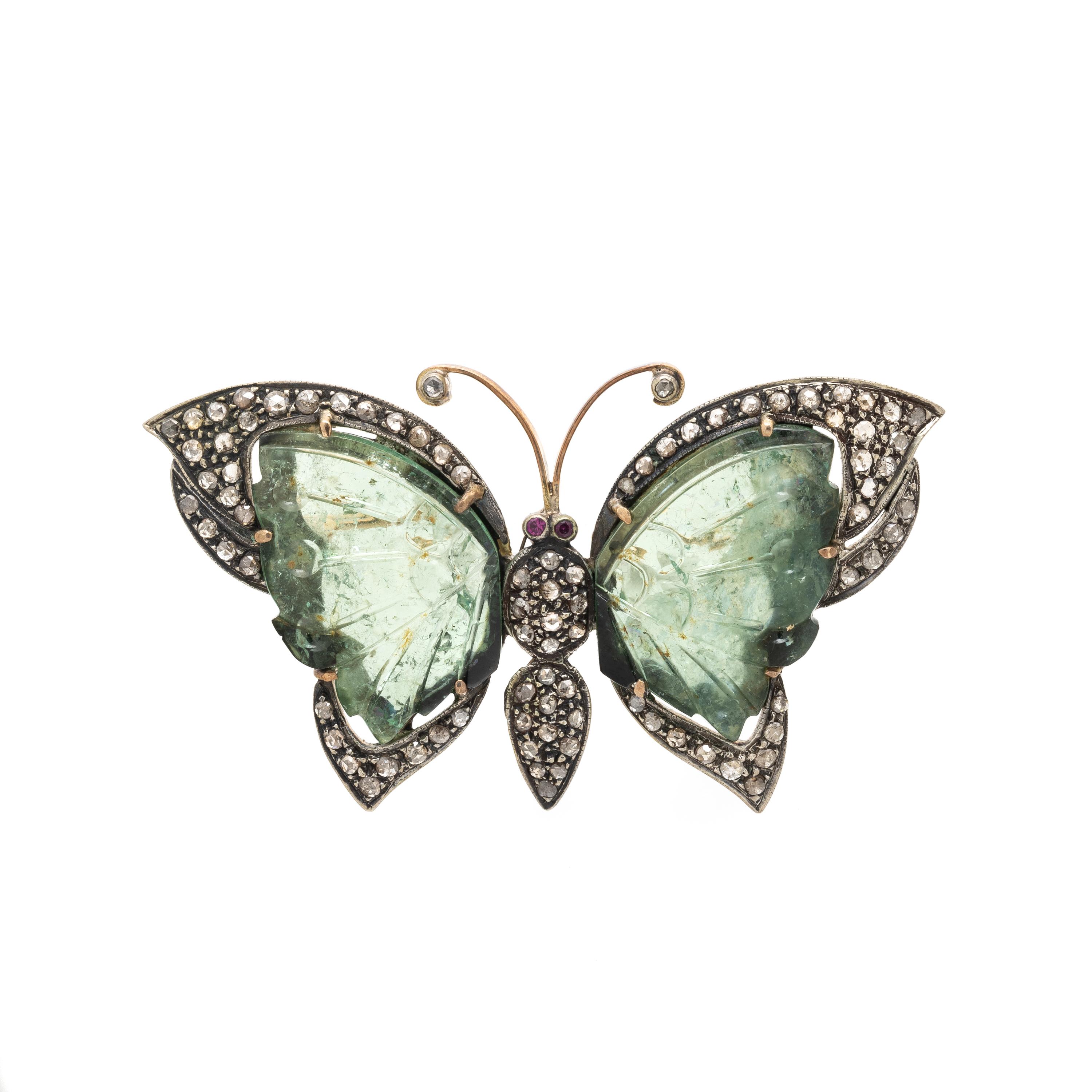 MULTIGEM BUTTERFLY BROOCH