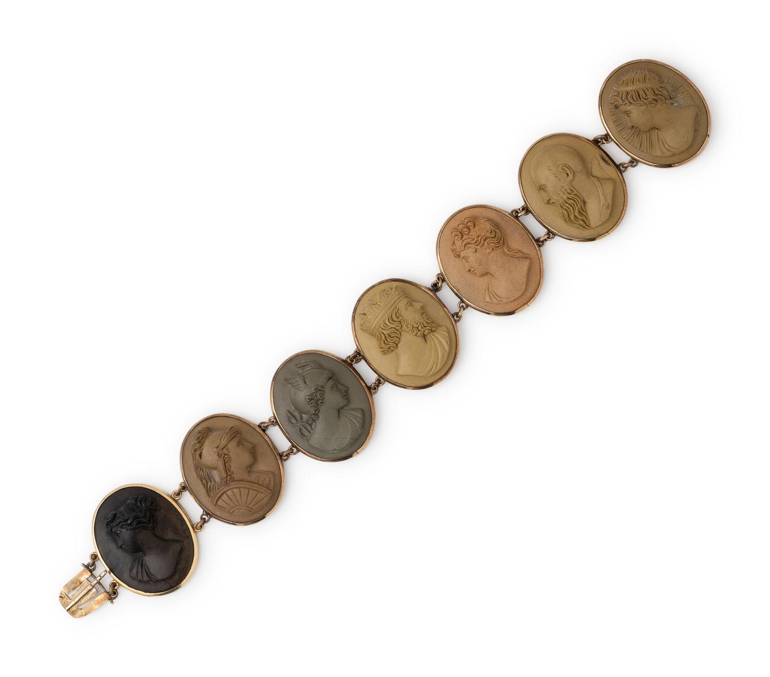 ANTIQUE, LAVA CAMEO BRACELET