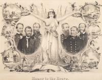 [CIVIL WAR]. VOIGHT, Henry, artist. Chr. KIMMEL & FORSTER, lithographers. Honor to the Brave.