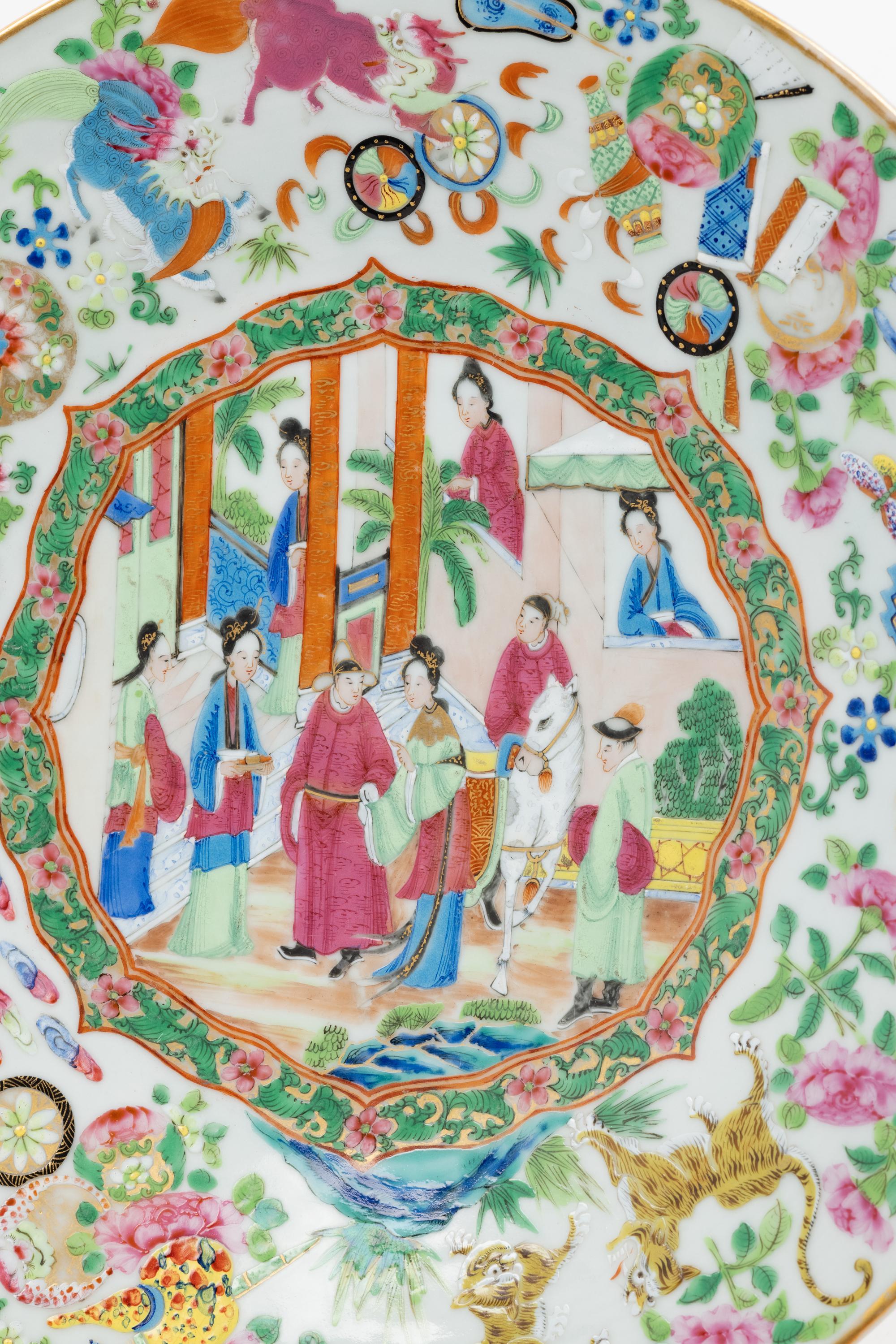 Nine Chinese Famille Rose Porcelain Articles