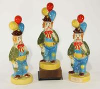 Three Haeger Pottery Figural Decanters Height of tallest 14 1/2 inches.