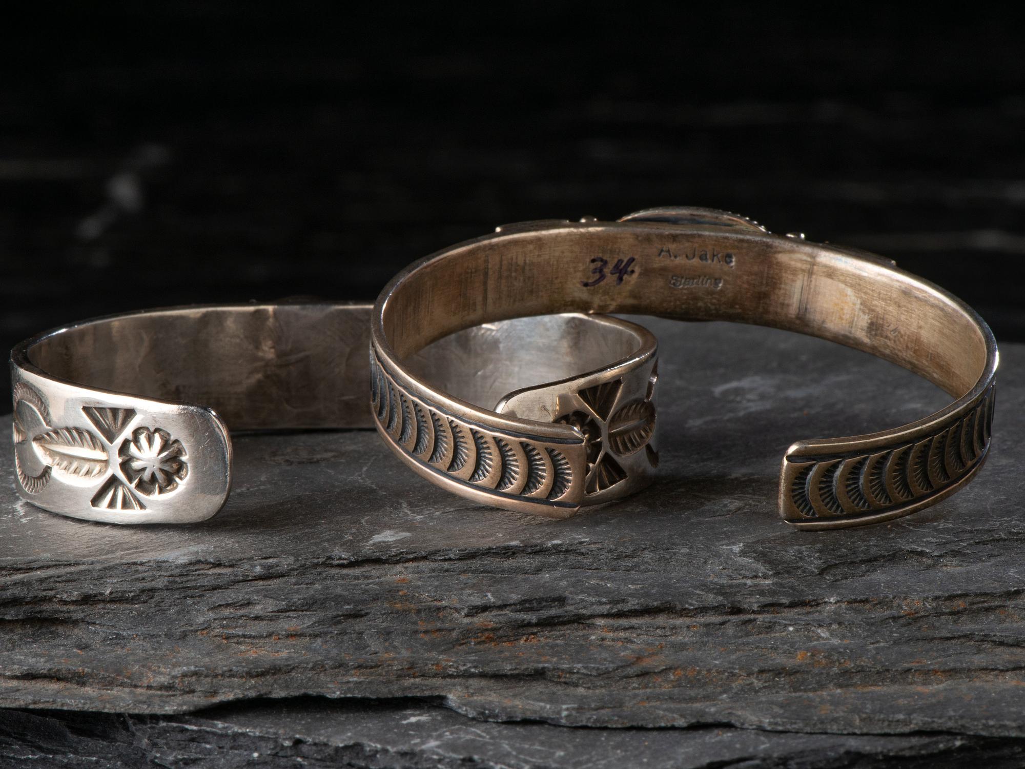 Navajo Silver and Turquoise Bracelets, PLUS